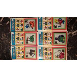 1960's Batman rare picture slide puzzles complete set of 6 old new Unpunched toy